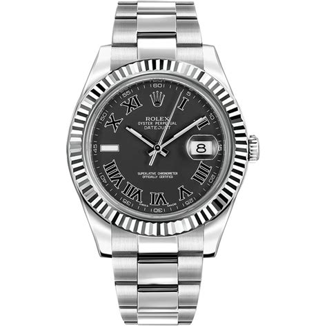 rolex datejust 41 black roman